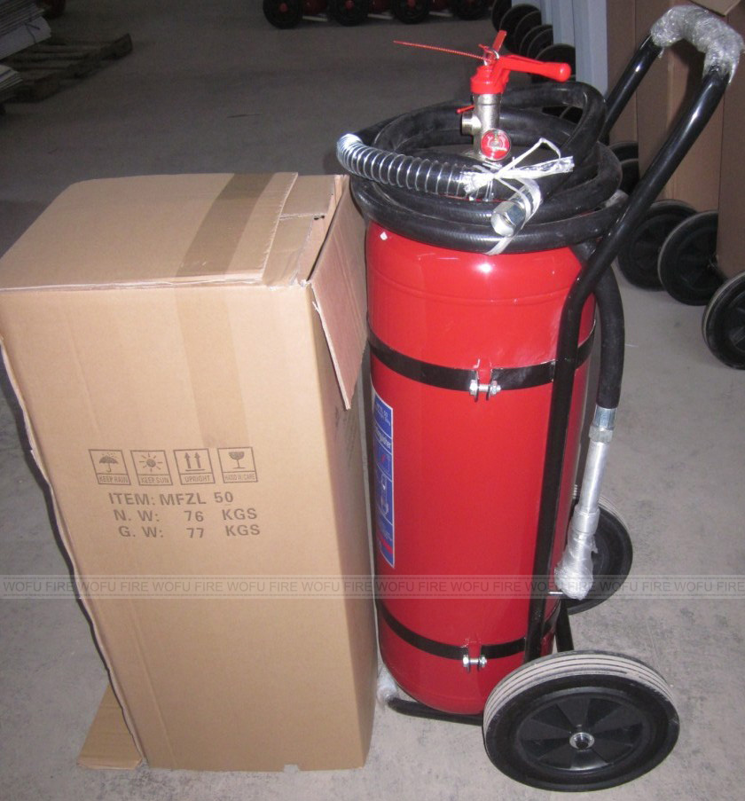 50kg abc wheeled dry powder fire extinguisher