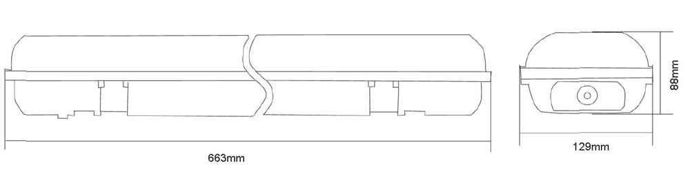 Most popular cheap price led tri proof light 600mm wireless link (PS-TL003SL-RF-20W)