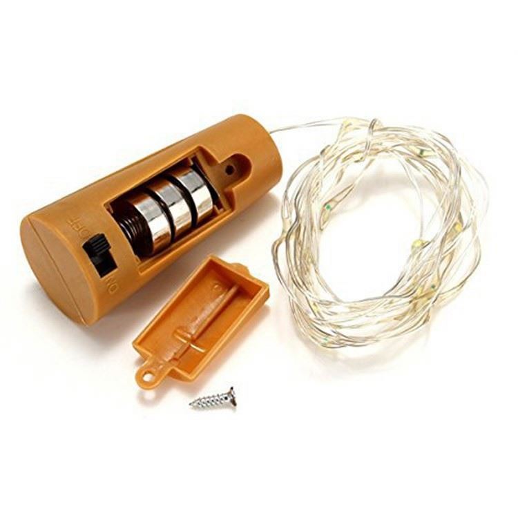 2M 20LED Wine Bottle Light Cork Shape Battery Copper Wire String Lights For Bottle DIY Christmas Wedding And Party