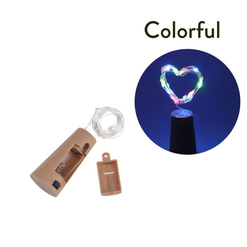 2019 Novelty arrival plastic Cork Shaped Bottle Stopper String Light Silver Copper Wire String light