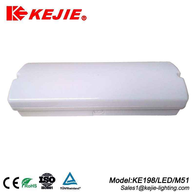 Kejie 1-3H battery backup self-testing ceiling emergency light led emergency fitting with TUV CE