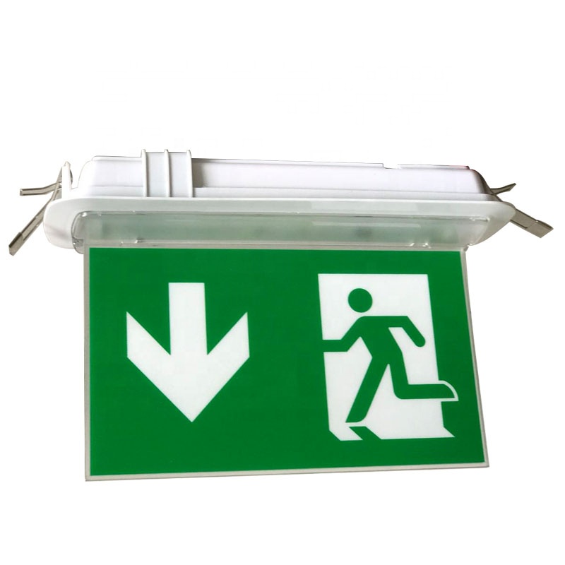 Double-sides CE ABS Housing Exit Sign Lighting Three Hours