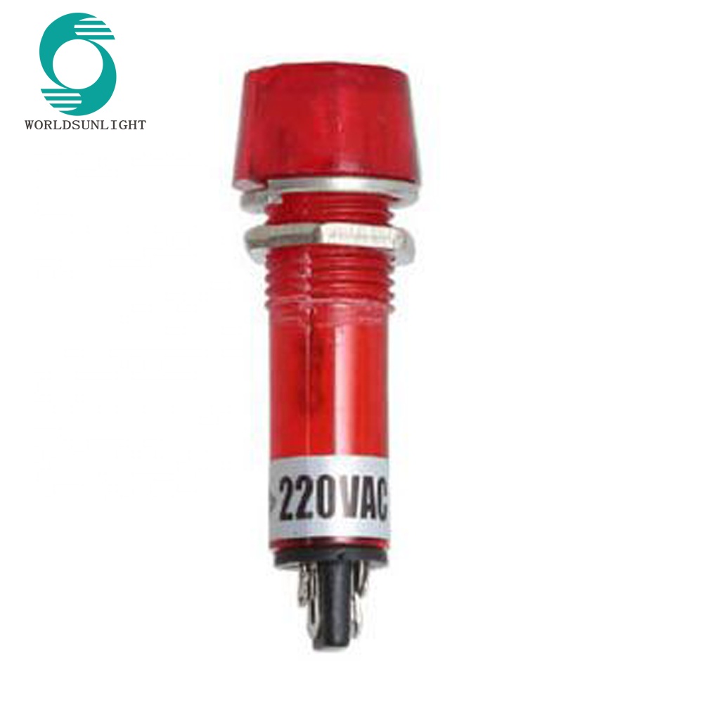 10MM XD10-3 220v AC Red neon Signal Indicator Light