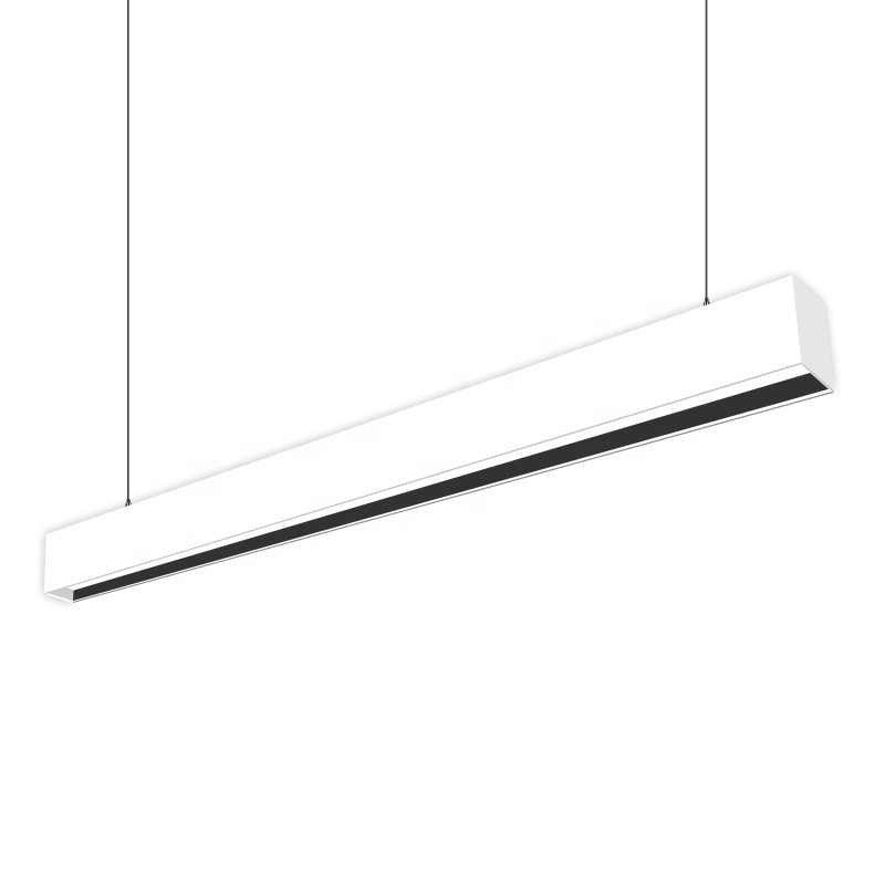 Regressed lens dimmable linkable pendant led linear lights for commercial office lighting