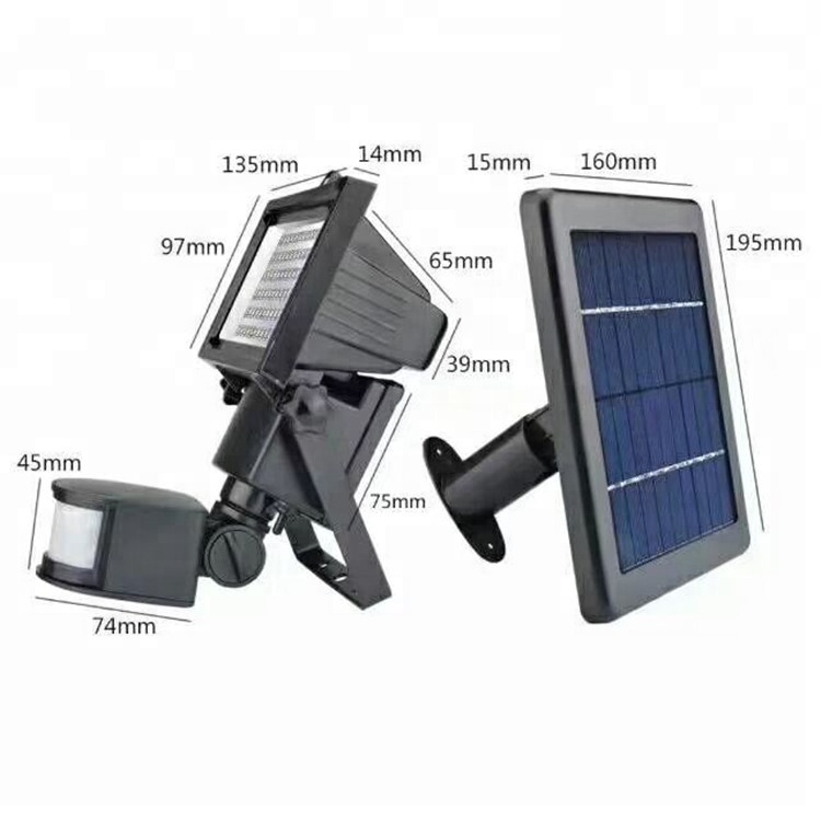 120LED LED Solar Energy Projector Lamp Infrared Sensor Garden Light