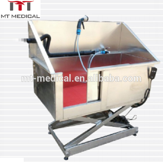 Economic veterinary bath sink without door