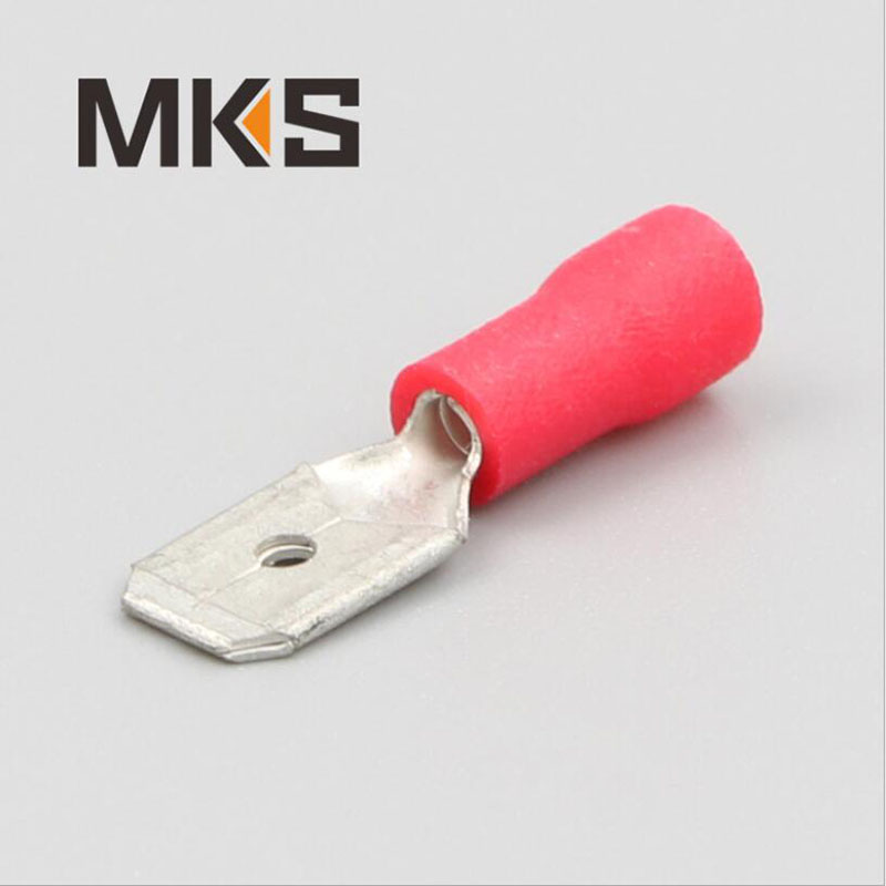 MDD1.25-250 red color 22-16AWG insulated male wire terminal connector