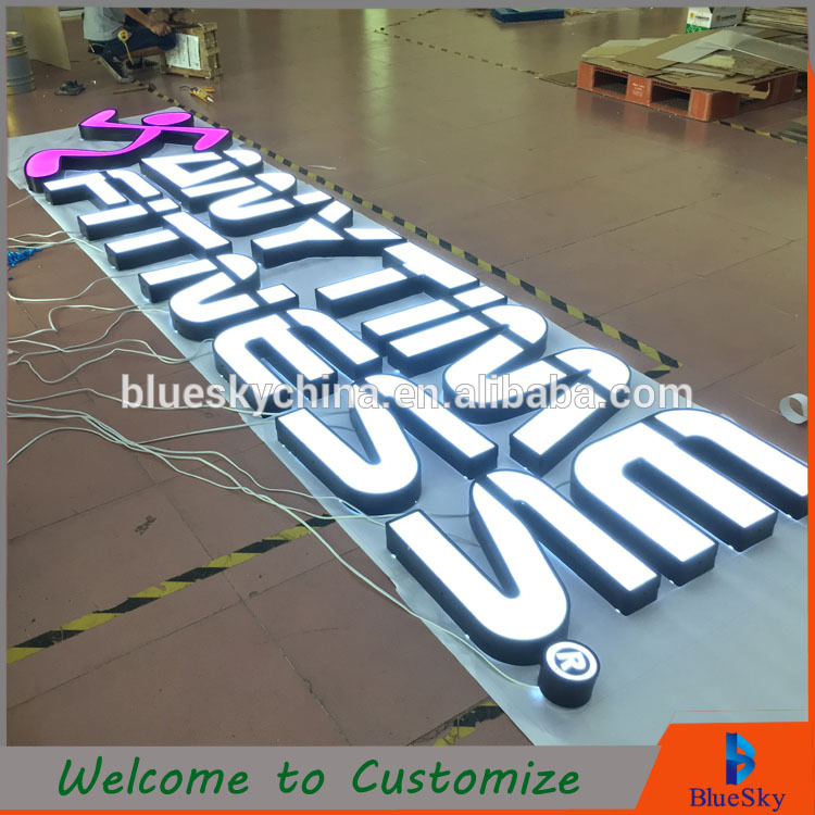 led metal channel lighted channel letter signs with lights