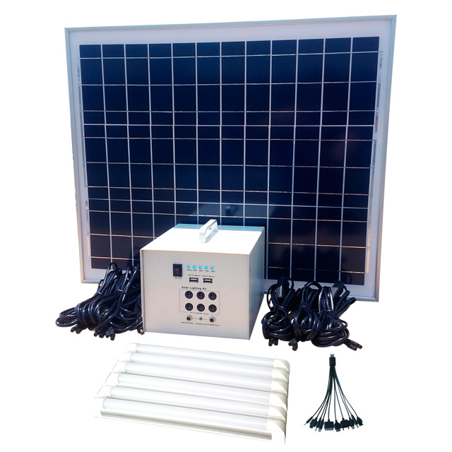 Indoor hybrid solar home power system DC 12V mini home solar power system