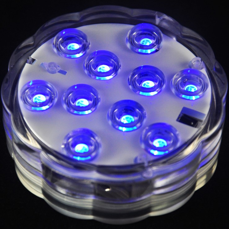 Battery Operated Remote Control 16Colors Submersible LED Light for Wedding decoration