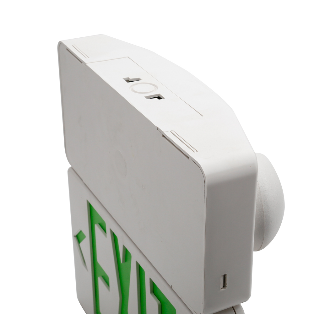 Emergency Exit Lighting Fixtures with 2 LED Bug Eye Heads and Back Up Batteries- US Standard Emergency Light