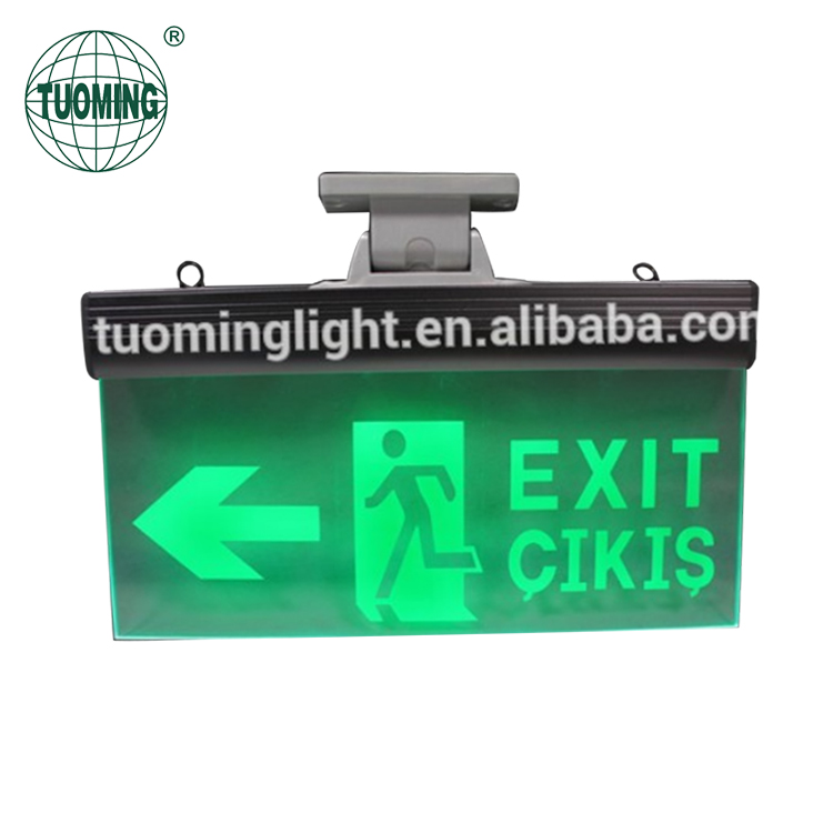 Maintain LED acrylic emergency ceiling type exit sign light single side display lighting running man exit sign light