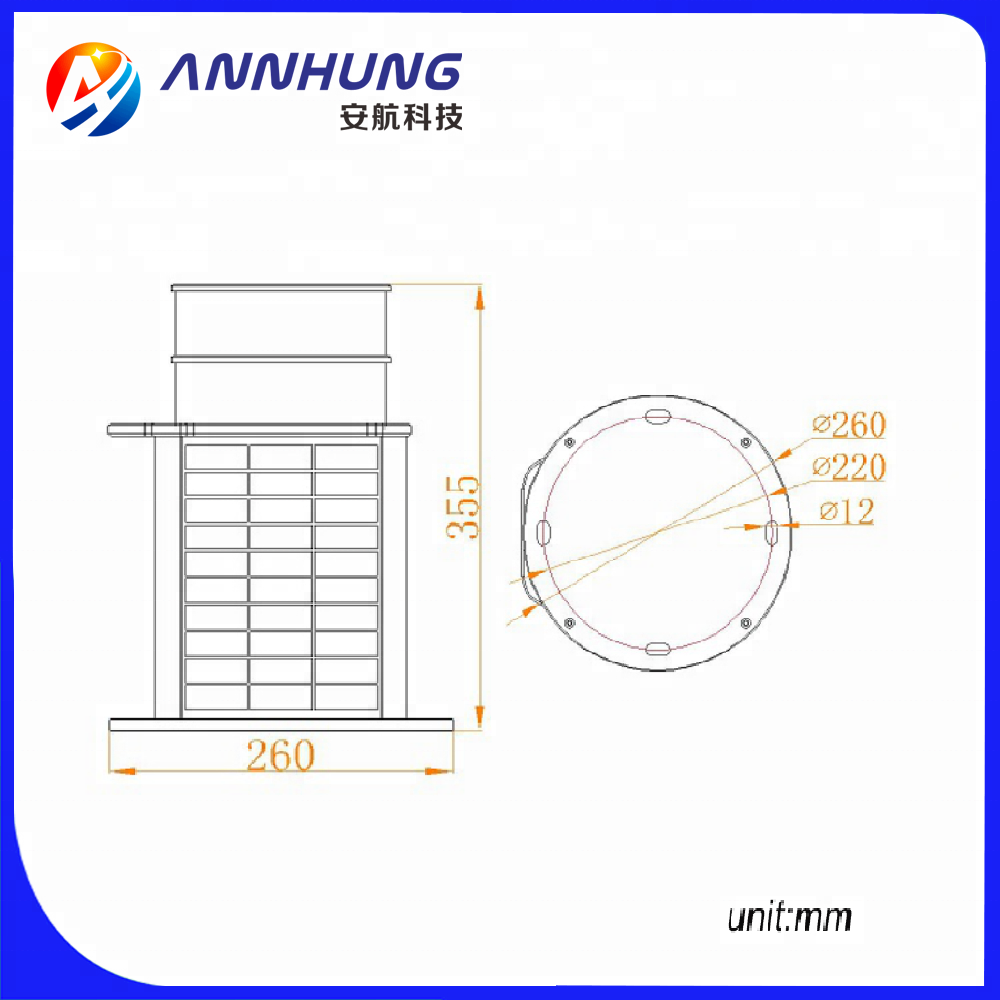 L864 Solar Medium-intensity Type B Double Aviation Obstruction Light