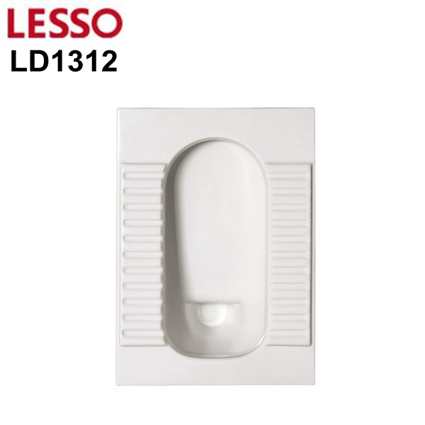 LD1312 LESSO ceramic squat pan with trapway toilet pan