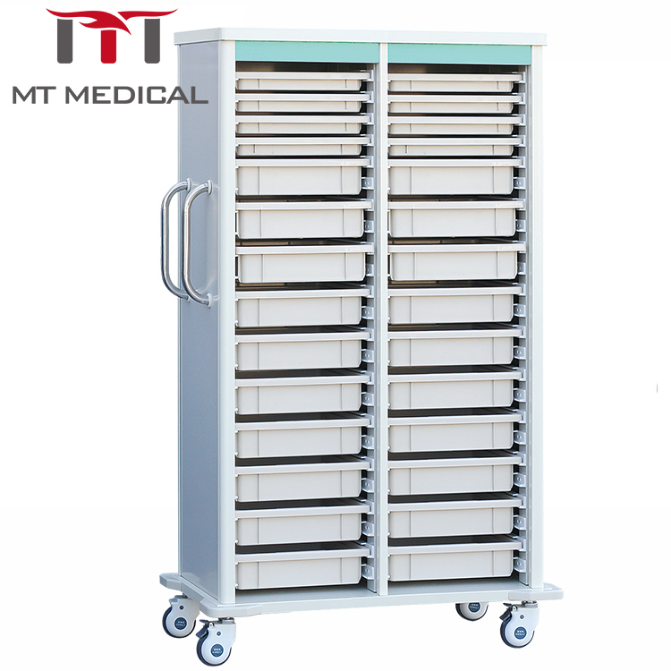 Hot sales ABS plastic steel medical equipment mobile medicine crash trolley cart in hospital