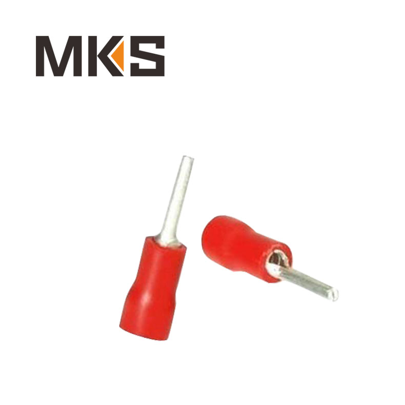 100 pcs 22 - 16 AWG ELECTRICAL PTV 1.25 - 9 Red Insulated pin wire  Shaped ptv tube insulated pins terminal