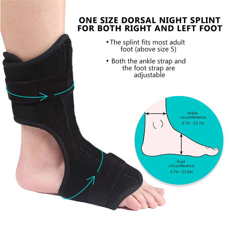 Plantar Fasciitis Dorsal Night Day Splint Foot Orthosis Stabilizer Adjustable Drop Foot Orthotic Brace Support Pain Relief