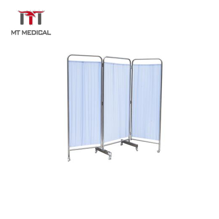 Adjustable fast folding projector three screen for public and hospital use