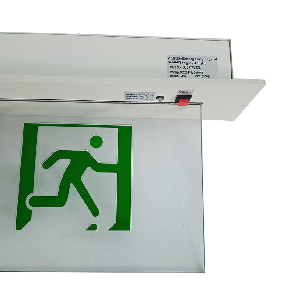 4W Hot Sell Rechargeable LED Fire Emergency Acrylic Exit Sign