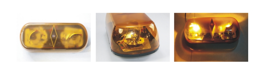 Senken Thin R65 Amber Halogen Rotating Flashing Warning Mini lightbar