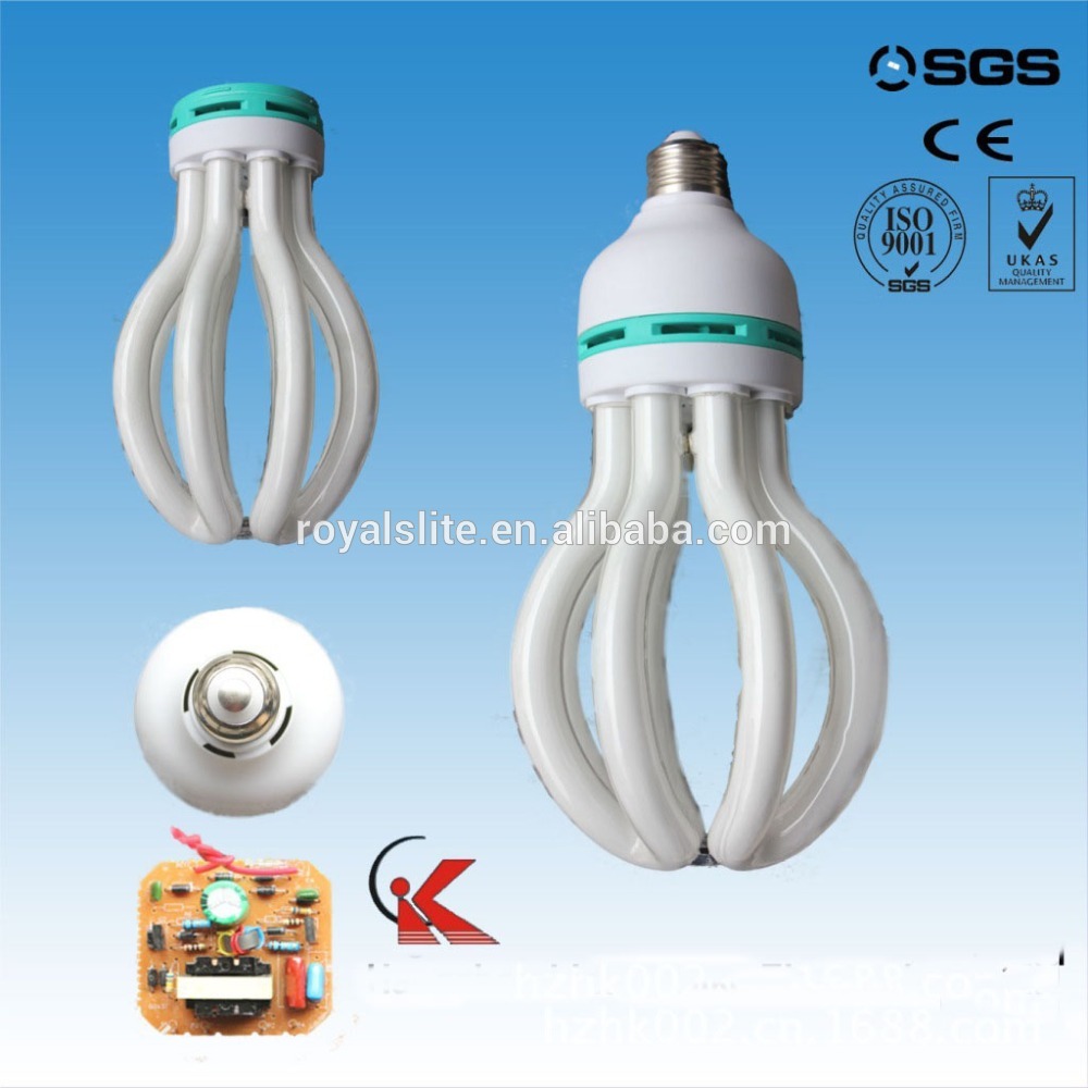 Hot sale Wholesaler Lotus shaped 45W high watt CFL compact fluorescent lamp Energy saving bulb light