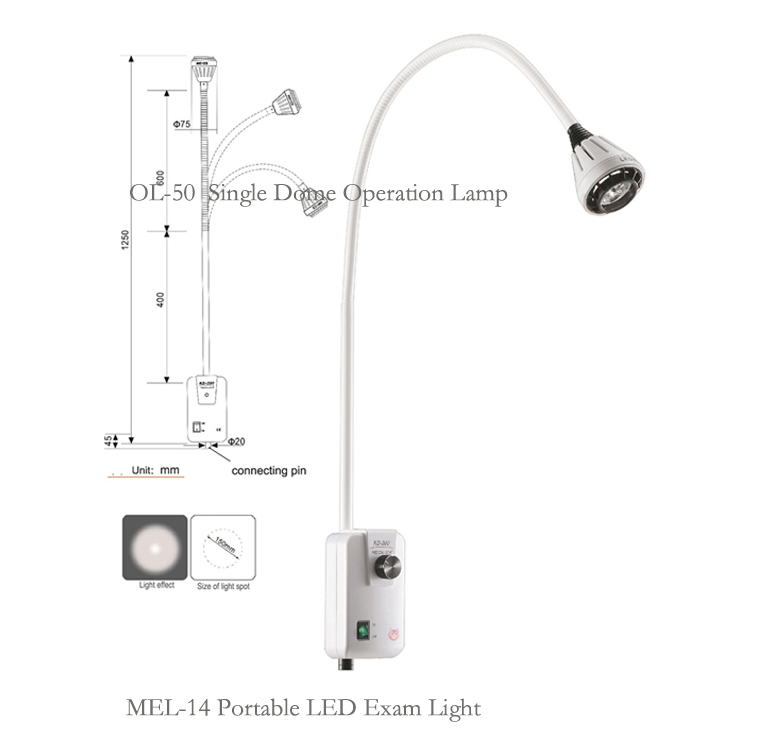 Single dome LED exam operation lamp