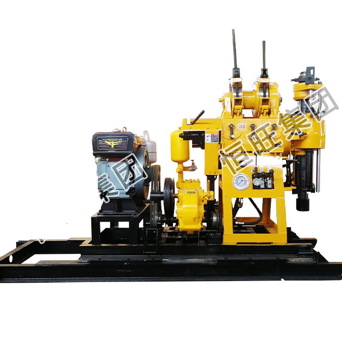 Cheap water well drilling rig machine with diesel engine for drilling 150m