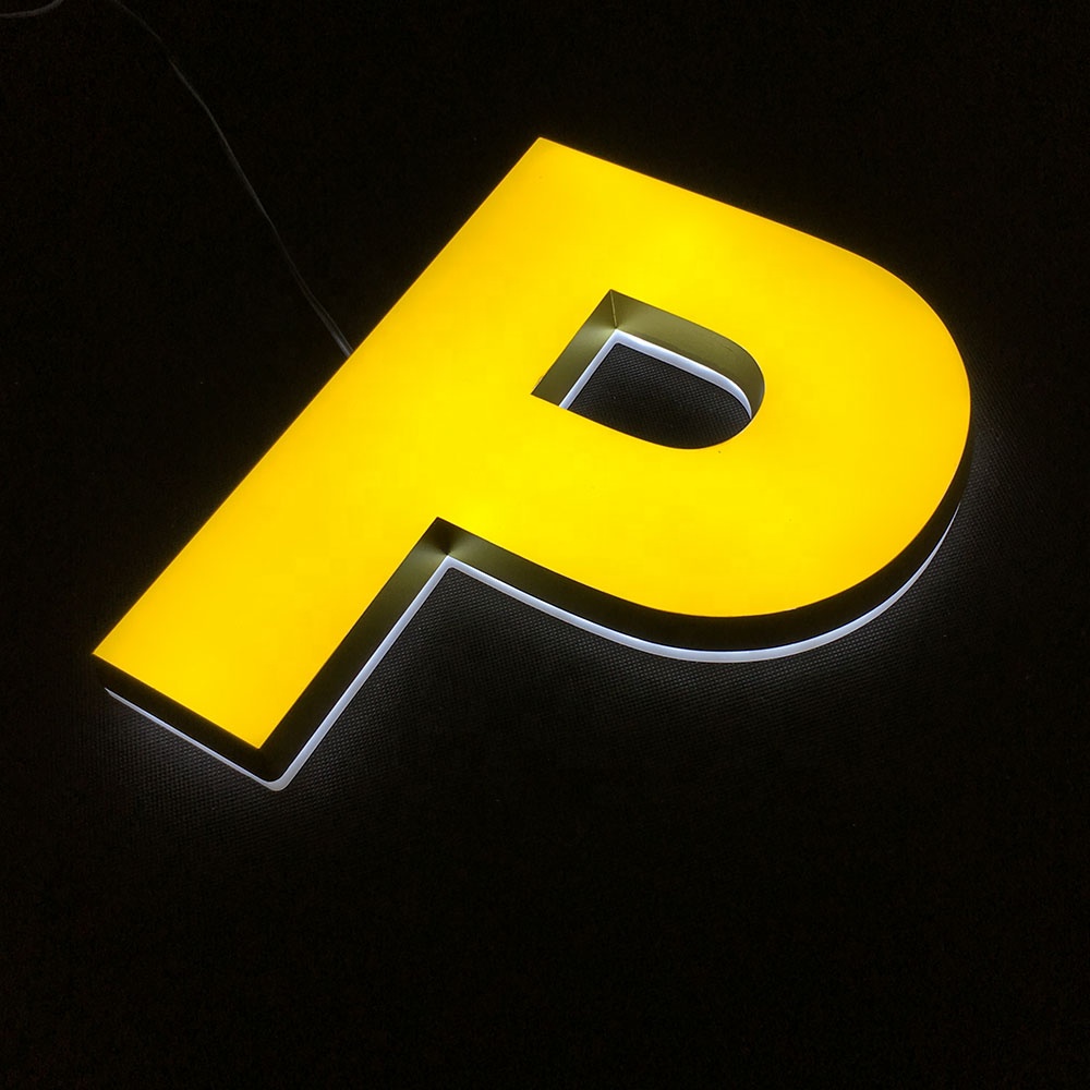 Shop 3D Logo electronic marquee mini led frontlit and backlit Store acrylic  light luminous letter sign board Mini Letter Sign