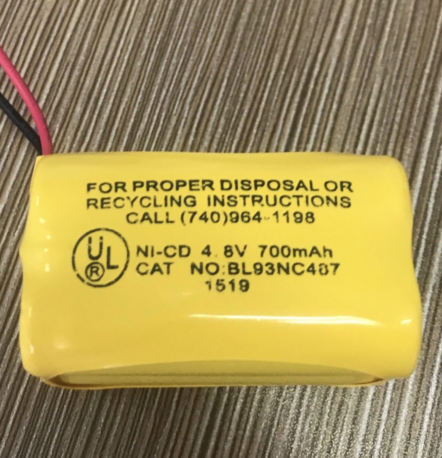 Emergency Exit Sign accessory 4.8V 700mAh Ni-Cad battery