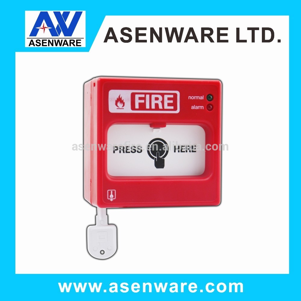 Two wire connection fire alarm manual call point button