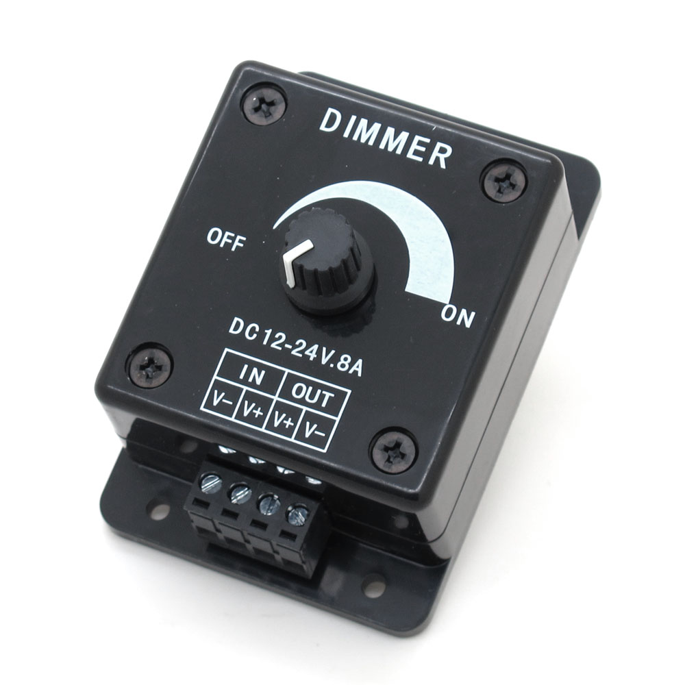 black color DC 12-24V 8A led Dimmer controller