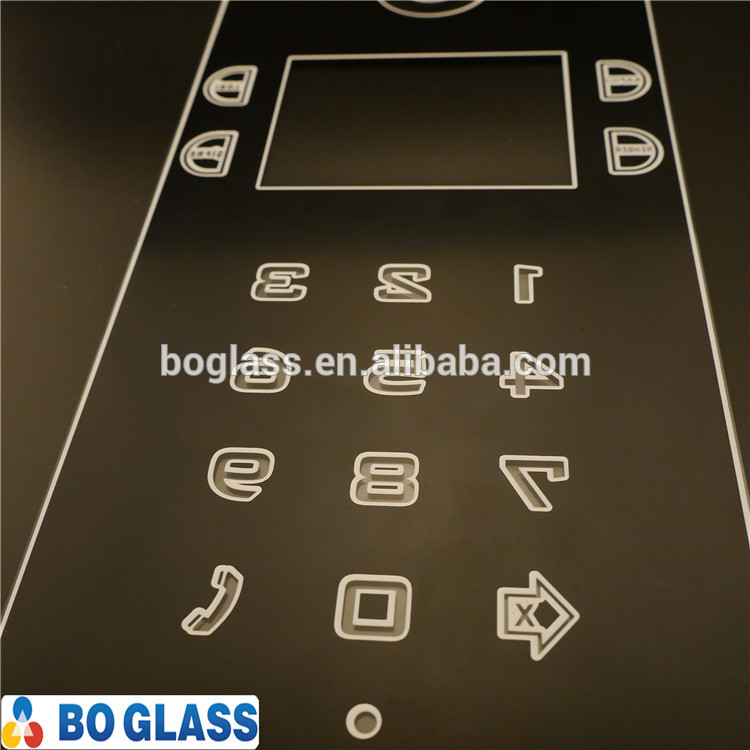 customized black tempered glass from glass factory