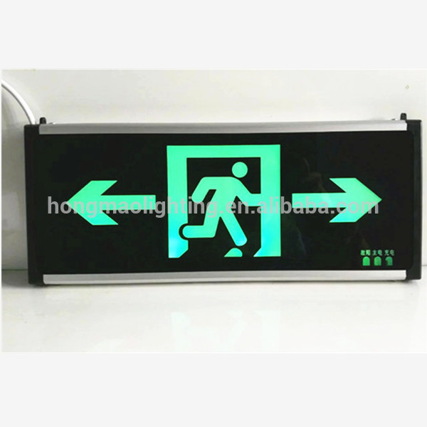 2018 Hot sell aluminum and glass reflector photoluminescent led fire lamps aluminum exit sign