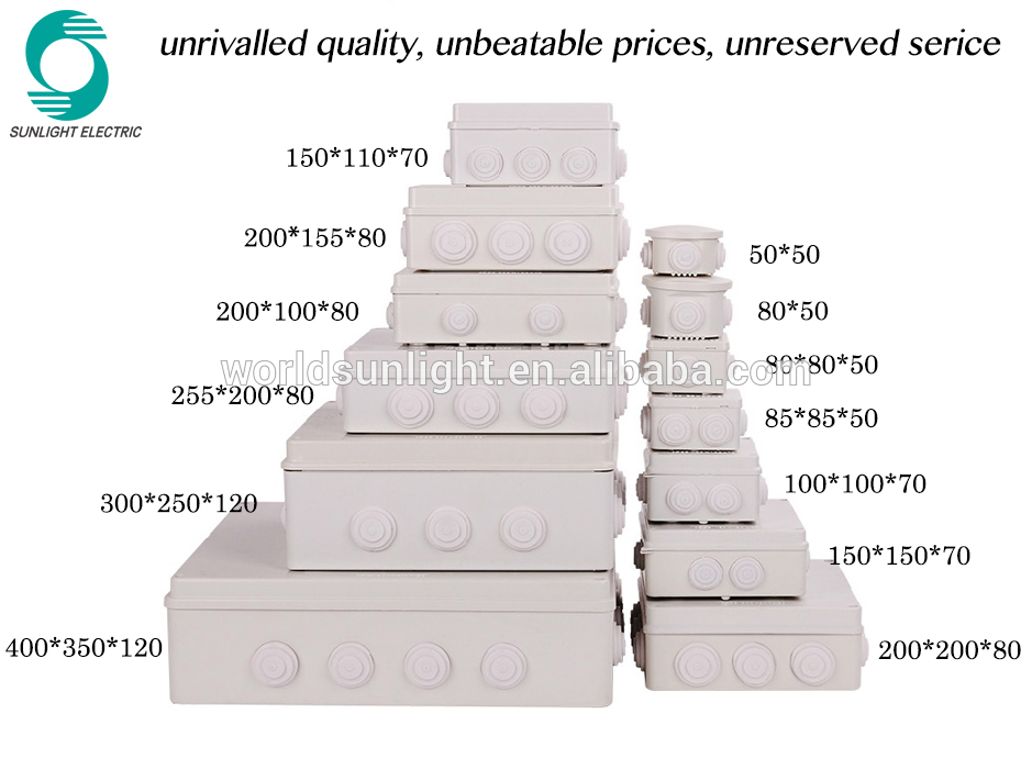 electrical watertight round cable connection junction box with rubber plug