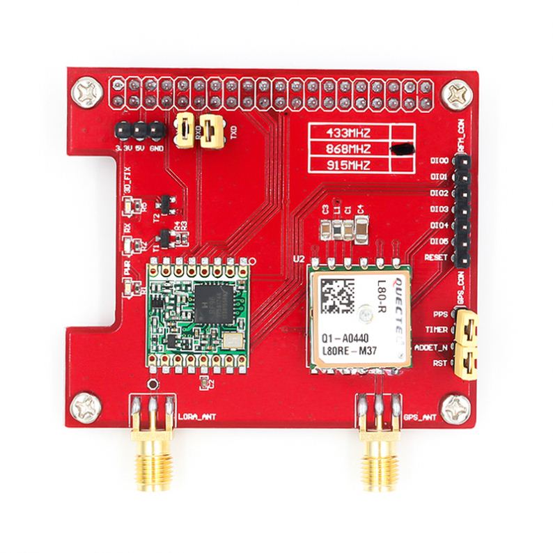 LorGPS HAT V1.0 version Lora/GPS_HAT expansion module for LoRaWan and GPS for use with the Pi