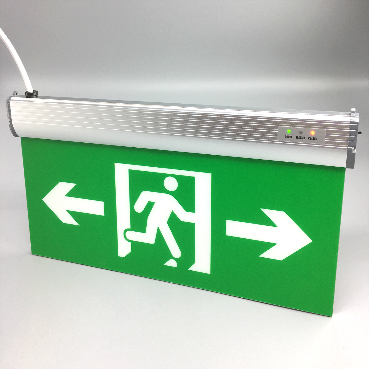 CB certification NI-MH 1.2V Led emergency running man exit left right double side acrylic exit sign light