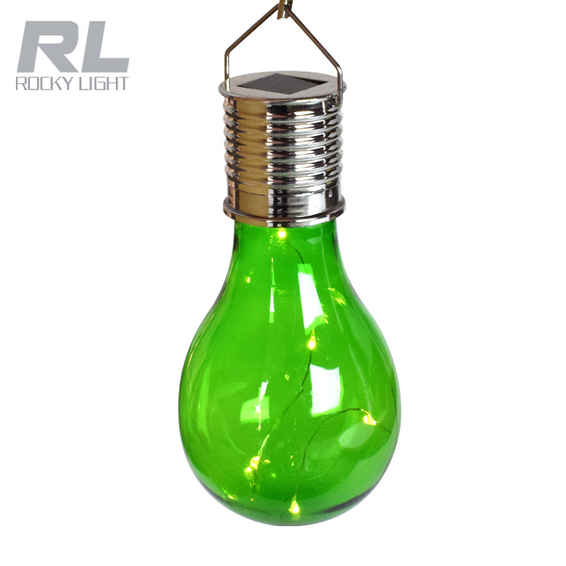 Transparent Yellow green Solar decorate bulb copper wire lighting lamp