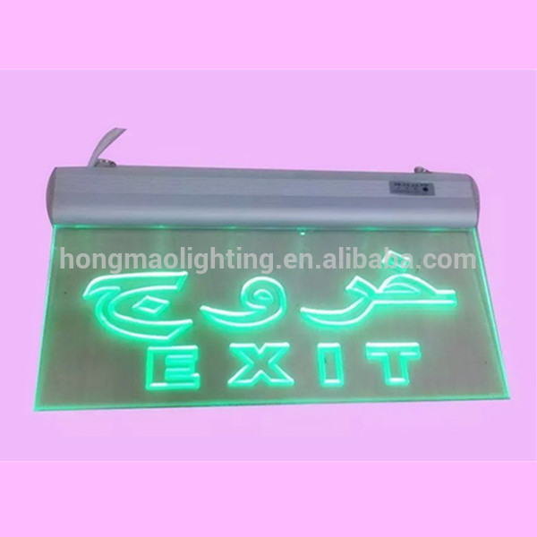 Manufacturer Acrylic Emergency Open Exit LED Signs Light