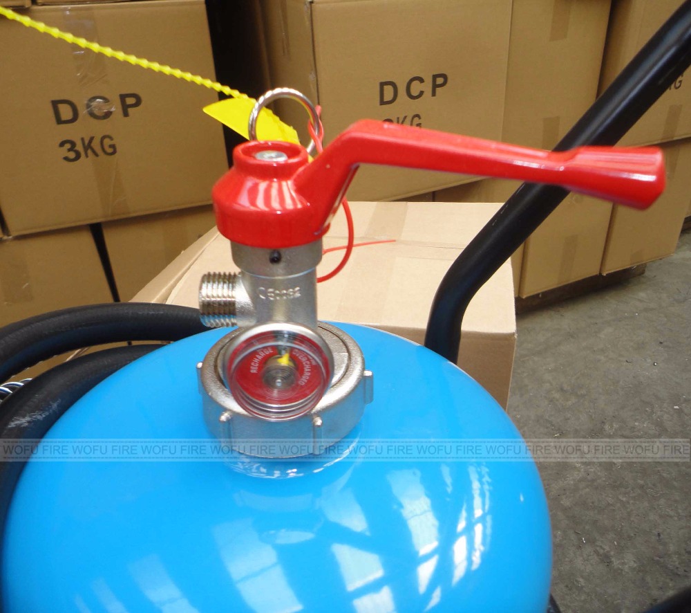 25KG abc blue cylinder trolley abc dry powder fire extinguisher