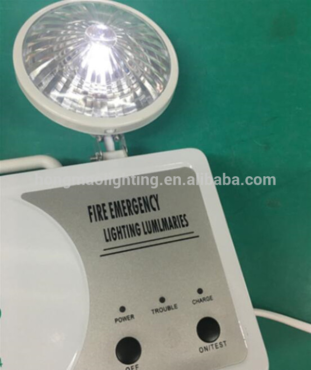 Hot sale exit sign 3w led rechargeable Double Heads emergency light