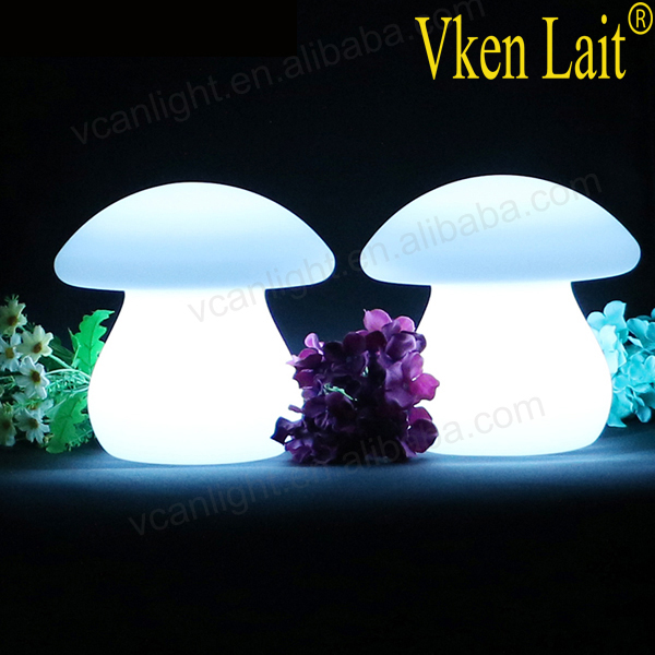 New design PE plastic waterproof wireless solar mushroom garden light