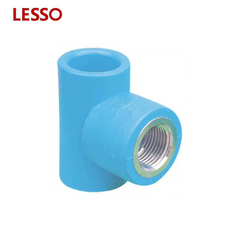 LESSO PE Pipe Fittings hdpe male and female thread tee pipe fittings barred tee