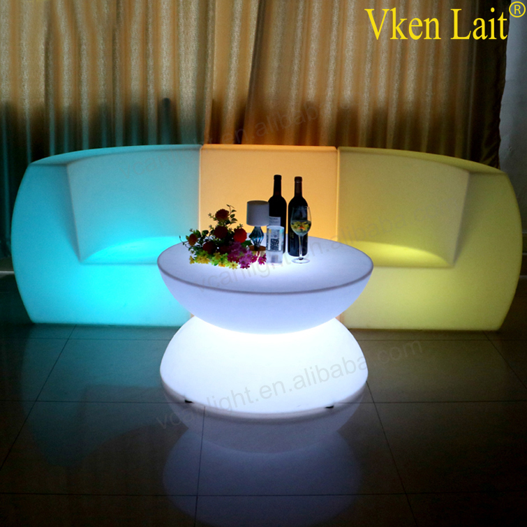 Fashion colourful RGB light furniture middle class sofa in controller