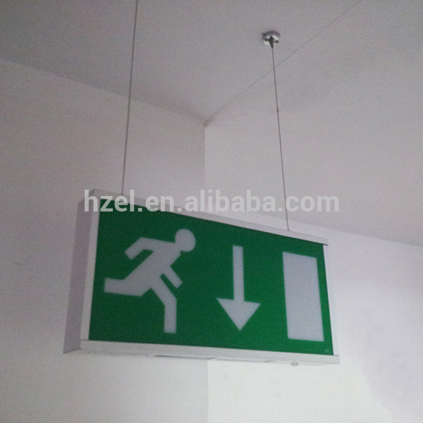 Wall Mounted LED Exit Sign Emergency Lamp with Batteries