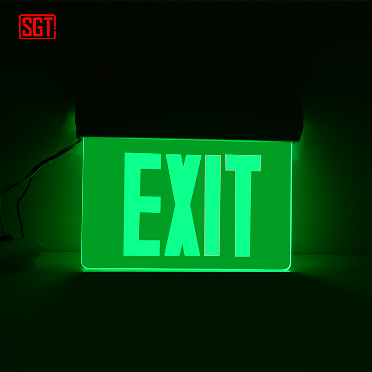 Ceiling mounted double sided emergency led exit signs light