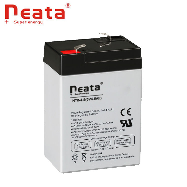 high quality rechargeable sealed lead acid battery 6v4.5ah for UPS system