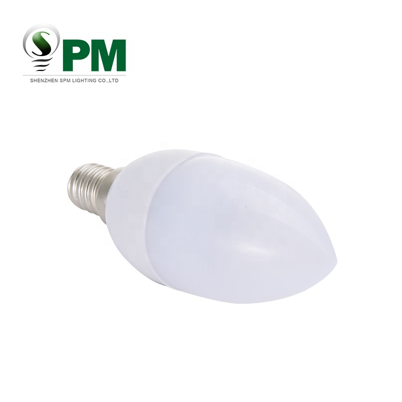 hot sale shenzhen e14 3w mini plastic led candle light design bulb