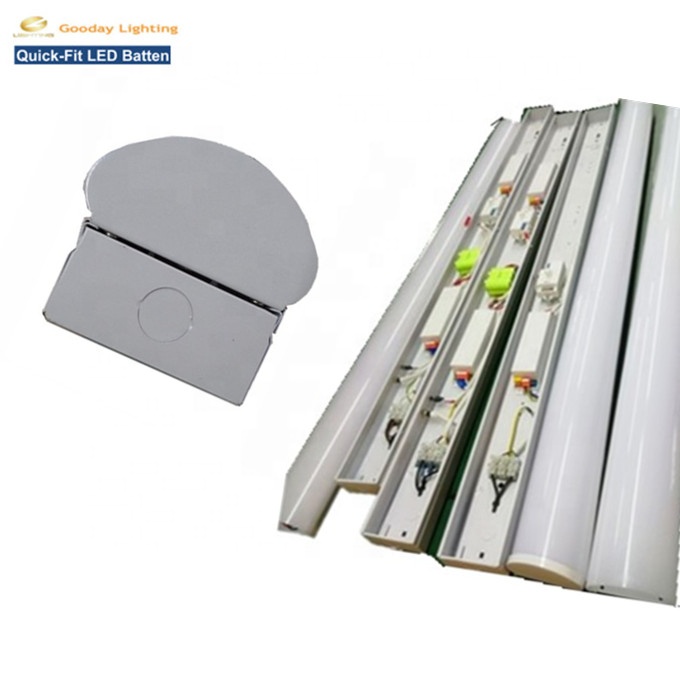 Quick Fitting Emergency Rechargeable LED Linear Batten Light Fitting 4FT Surface Mount
