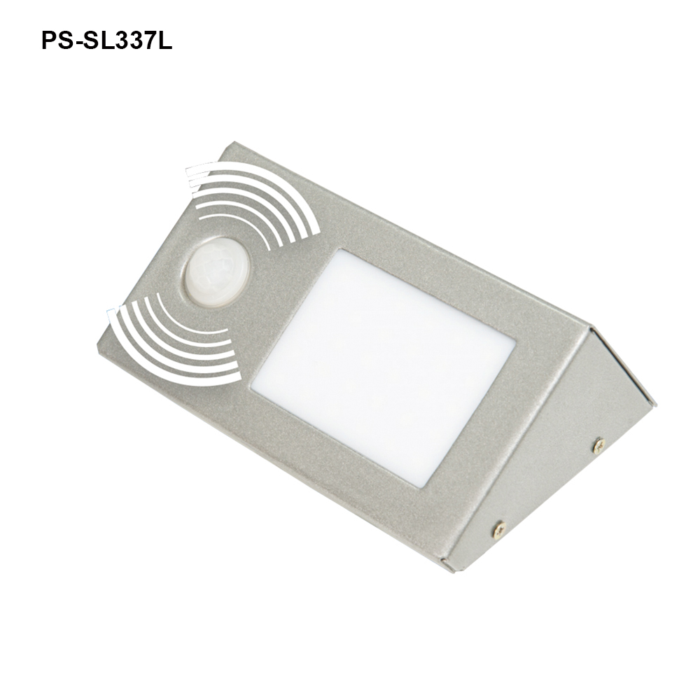 8W IP20 600lm infrared motion sensor wall light modern square wall light(PS-SL338L)