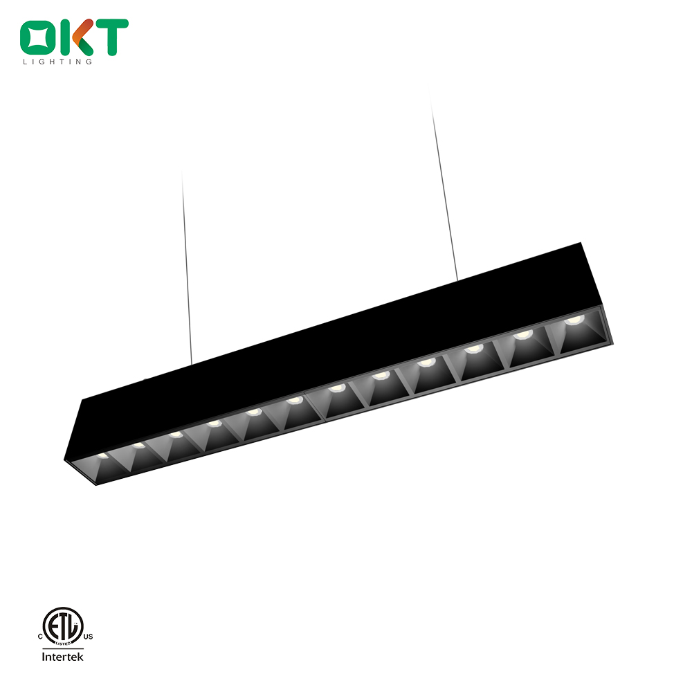 high visual comfort 600mm rectangle pendant light design for interior architectural applications